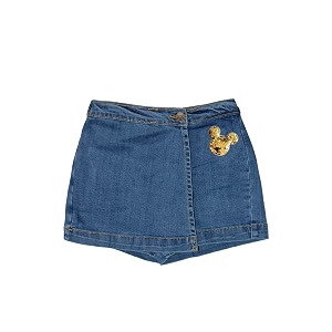 kiddopanti girls denim over lap shorts