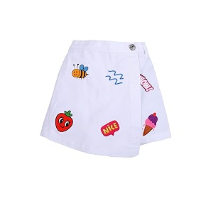 kiddopanti girls denim over lap shorts