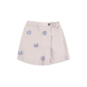 kiddopanti girls denim over lap shorts