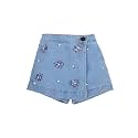 KiddoPanti Girls Denim Over Lap Shorts