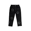 KiddoPanti Girls Full Length Frayed Star Patch
