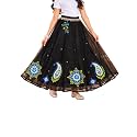 KiddoPanti Girls Organza Ethnic Skirt Flared