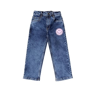 KiddoPanti Girls Solid Waist Elasticated Straight Fit