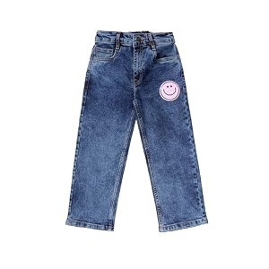 KiddoPanti Girls Solid Waist Elasticated Straight Fit