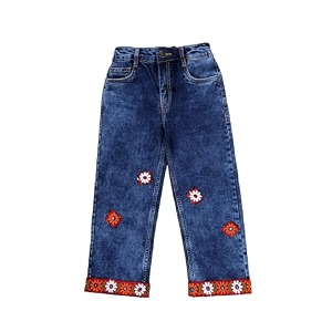 KiddoPanti Girls Solid Waist Elasticated Straight Fit