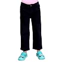 KiddoPanti Girls Solid Waist Elasticated Straight Fit