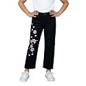 KiddoPanti Girls Solid Waist Elasticated Straight Fit