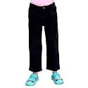 KiddoPanti Girls Solid Waist Elasticated Straight Fit