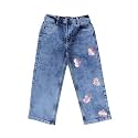 KiddoPanti Girls Solid Waist Elasticated Straight Fit