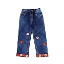 KiddoPanti Girls Solid Waist Elasticated Straight Fit
