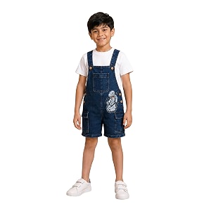 kiddopanti unisex denim cargo dungaree shorts  691 cotton 29 spun poly 19 spandex  above knee length  soft breathable summer dungaree