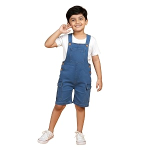 kiddopanti unisex denim cargo dungaree shorts  691 cotton 29 spun poly 19 spandex  above knee length  soft breathable summer dungaree