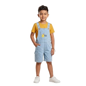 kiddopanti unisex denim cargo dungaree shorts  691 cotton 29 spun poly 19 spandex  above knee length  soft breathable summer dungaree
