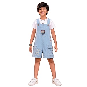 kiddopanti unisex denim cargo dungaree shorts  691 cotton 29 spun poly 19 spandex  above knee length  soft breathable summer dungaree