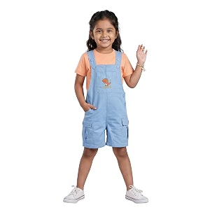 kiddopanti unisex denim cargo dungaree shorts  691 cotton 29 spun poly 19 spandex  above knee length  soft breathable summer dungaree