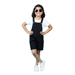 kiddopanti unisex denim cargo dungaree shorts  691 cotton 29 spun poly 19 spandex  above knee length  soft breathable summer dungaree