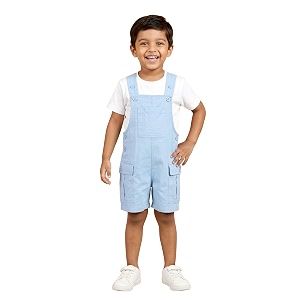 kiddopanti unisex denim cargo dungaree shorts  691 cotton 29 spun poly 19 spandex  above knee length  soft breathable summer dungaree