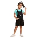 KiddoPanti Unisex Denim Cargo Dungaree Shorts | 69.1% Cotton 29% Spun Poly 1.9% Spandex | Above Knee Length | Soft Breathable Summer Dungaree