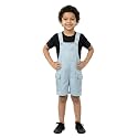 KiddoPanti Unisex Denim Cargo Dungaree Shorts | 69.1% Cotton 29% Spun Poly 1.9% Spandex | Above Knee Length | Soft Breathable Summer Dungaree