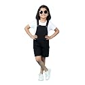 KiddoPanti Unisex Denim Cargo Dungaree Shorts | 69.1% Cotton 29% Spun Poly 1.9% Spandex | Above Knee Length | Soft Breathable Summer Dungaree