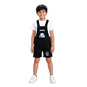 KiddoPanti Unisex Denim Cargo Dungaree Shorts | 69.1% Cotton 29% Spun Poly 1.9% Spandex | Above Knee Length | Soft Breathable Summer Dungaree