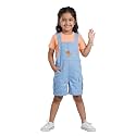 KiddoPanti Unisex Denim Cargo Dungaree Shorts | 69.1% Cotton 29% Spun Poly 1.9% Spandex | Above Knee Length | Soft Breathable Summer Dungaree