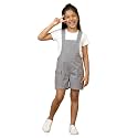 KiddoPanti Unisex Denim Cargo Dungaree Shorts | 69.1% Cotton 29% Spun Poly 1.9% Spandex | Above Knee Length | Soft Breathable Summer Dungaree