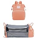 KidDough Baby Diaper Bag with Changing & Baby Sleeping Pad | Multi-function Waterproof Bag for Travel, Multiple Pockets, USB Charging Cable, Extendable Sleeping Nest with Sleeping Sheet & Canopy Cover