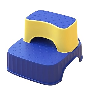 kiddough step stool for kids  baby adjustable height step stool  sturdy and anti-slip  light-weight and easy to carry  customisable height two step stool