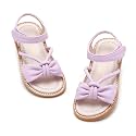 Kiderence Toddler Flower Girl Sandals Open Toe Dress Shoes Wedding Party