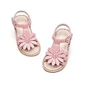 Kiderence Toddler Flower Girl Sandals Open Toe Dress Shoes Wedding Party