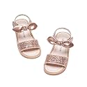 Kiderence Toddler Flower Girl Sandals Open Toe Dress Shoes Wedding Party