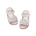 Kiderence Toddler Flower Girl Sandals Open Toe Dress Shoes Wedding Party