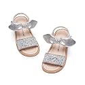 Kiderence Toddler Flower Girl Sandals Open Toe Dress Shoes Wedding Party