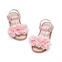 Kiderence Toddler Flower Girl Sandals Open Toe Dress Shoes Wedding Party