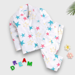 kidfella kids nightwear baby girls printed nylon