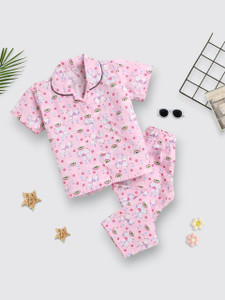kidfella kids nightwear baby girls printed nylon