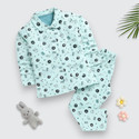 KidFella Baby Girls Printed Nylon Kids Nightwear (Multicolor Pack of 1)