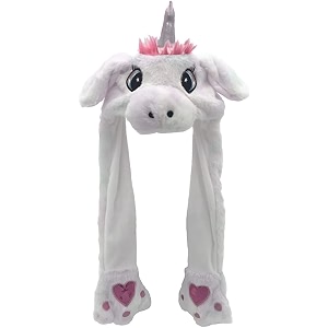 kiditos bunny cap with moving ears led glowing girls headwear plush funny hat wool winter cap