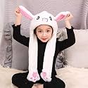 Kiditos Bunny Cap With Moving Ears (LED Glowing) Girls Headwear Plush Funny Hat, Wool Winter Cap