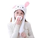 Kiditos Bunny Cap With Moving Ears (LED Glowing) Girls Headwear Plush Funny Hat, Wool Winter Cap