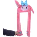 Kiditos Bunny Cap With Moving Ears (LED Glowing) Girls Headwear Plush Funny Hat, Wool Winter Cap