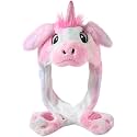 Kiditos Bunny Cap With Moving Ears (LED Glowing) Girls Headwear Plush Funny Hat, Wool Winter Cap