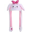 Kiditos Bunny Cap With Moving Ears (LED Glowing) Girls Headwear Plush Funny Hat, Wool Winter Cap