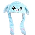 Kiditos Bunny Cap With Moving Ears (LED Glowing) Girls Headwear Plush Funny Hat, Wool Winter Cap