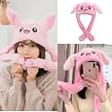 Kiditos Bunny Cap With Moving Ears (LED Glowing) Girls Headwear Plush Funny Hat, Wool Winter Cap