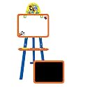 Kidivo Plastic Adjustable Height Magnetic 8 in 1 Double Sided Easel Board for Kids( Spiderman, Multicolor)