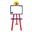 Kidivo Plastic Adjustable Height Magnetic 8 in 1 Double Sided Easel Board for Kids( Spiderman, Multicolor)