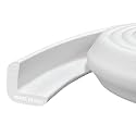 Kidkusion Baby Proof Edge Guards for Safety | Made in the USA | 40 Feet | Off White | Edge Protectors for Furniture, Tables, Fireplaces | Heavy Duty Tape Included