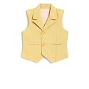Kids Jute Blend Lemon Nehru Jacket Waist Coat For Boys - Special Occasion | Formal &amp; Festival Wear | Party Outfit | Wedding Dress for boys - Regular Fit